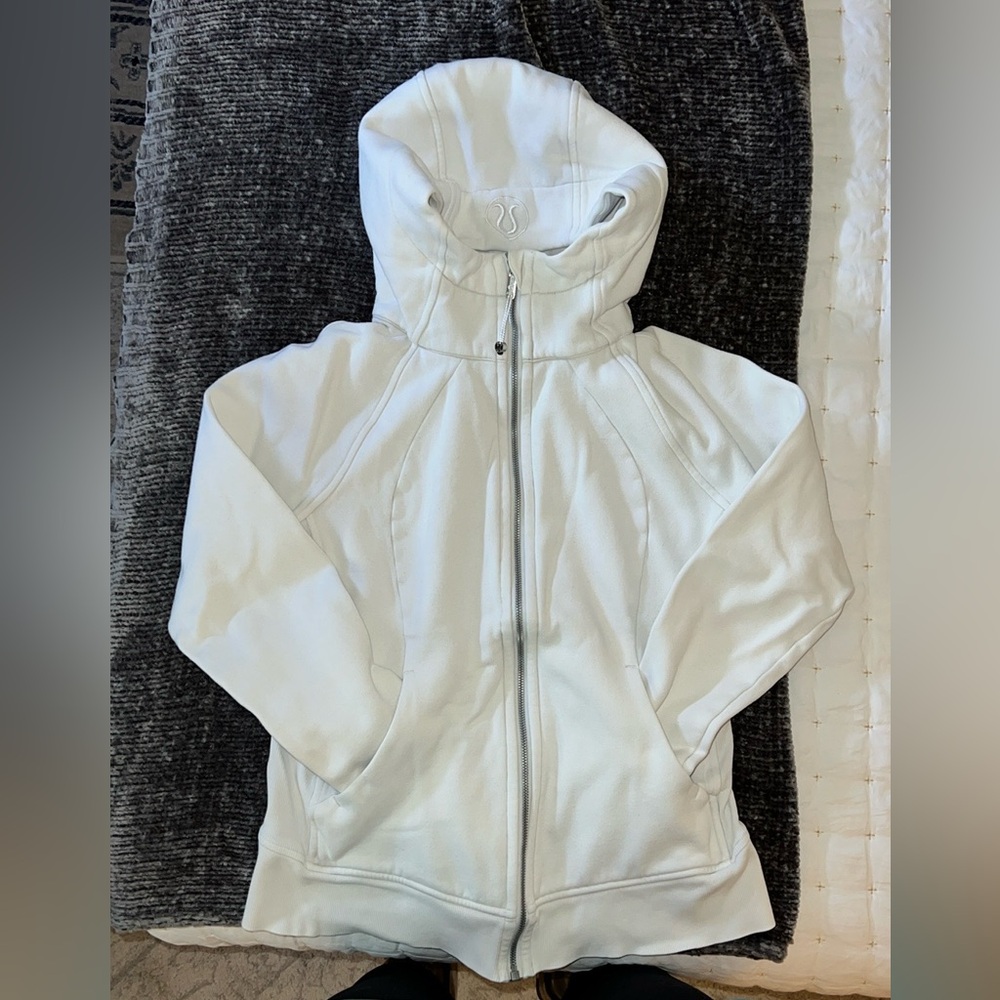 Lululemon Scuba full zip, WHITE, Women’s Size 10